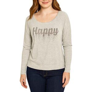 Maurices Woman’s “Happy” Long Sleeve Shirt | Medium